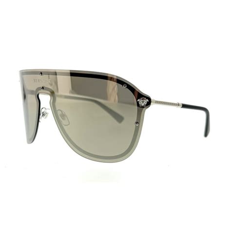 versace sunglasses ve 2180 44|Versace Light Grey Mirror Silver Shield Unisex Sunglasses .